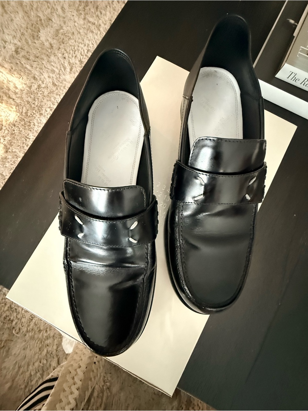Maison Martin Margiela Black Patent Leather Loafers